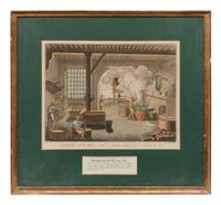 Three Color Engravings from a French Dyeing Manual
