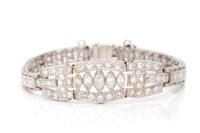 ART DECO, PLATINUM AND DIAMOND BRACELET