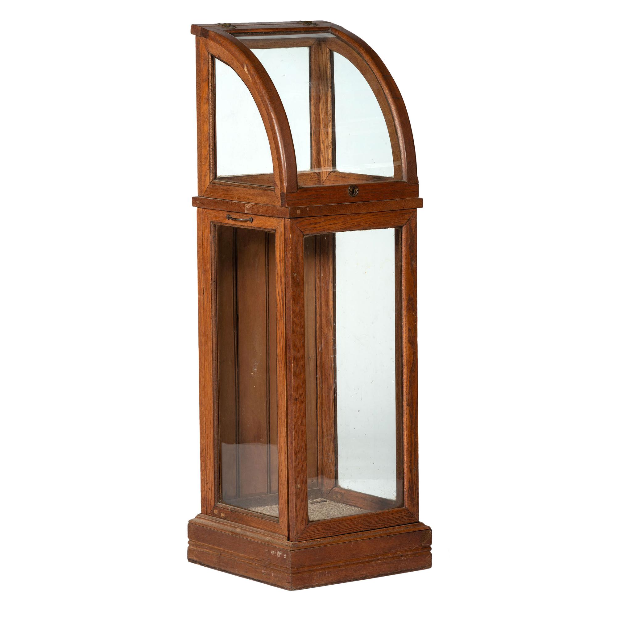 An Oak Frame Cane and Umbrella Display Case