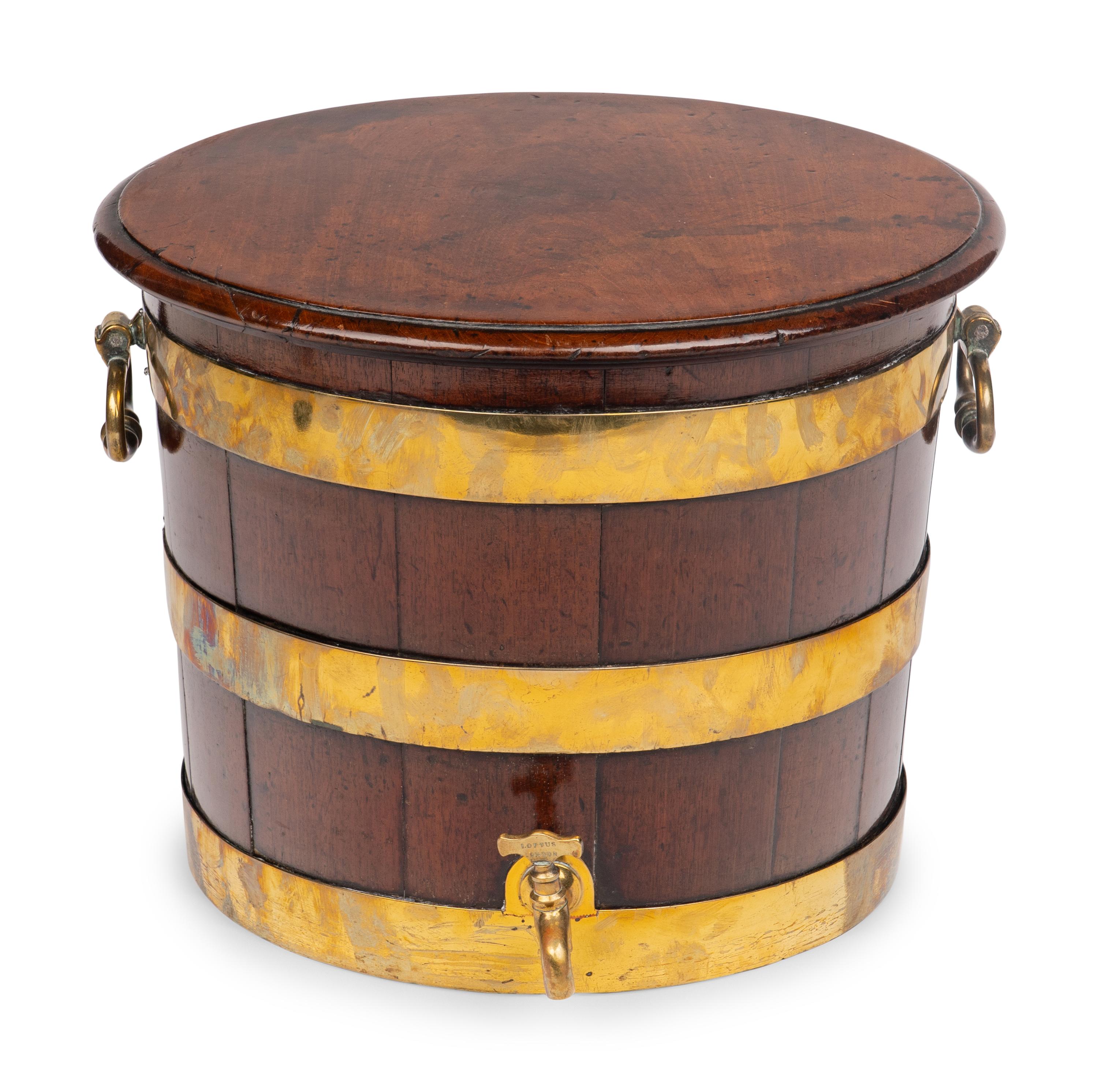 A George III Brass-Banded Mahogany Cistern