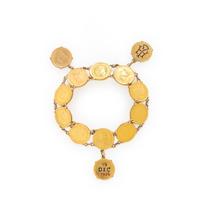 Yellow Gold Coin Bracelet