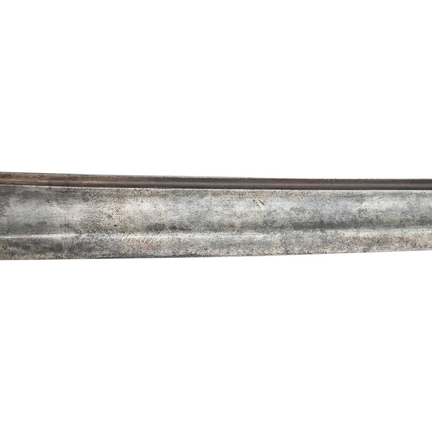 French Import Foot Officers Sword Etched to Lt. Col. John C. Black - 37th Illinois Infantry and Congressional Medal of Honor Recipient