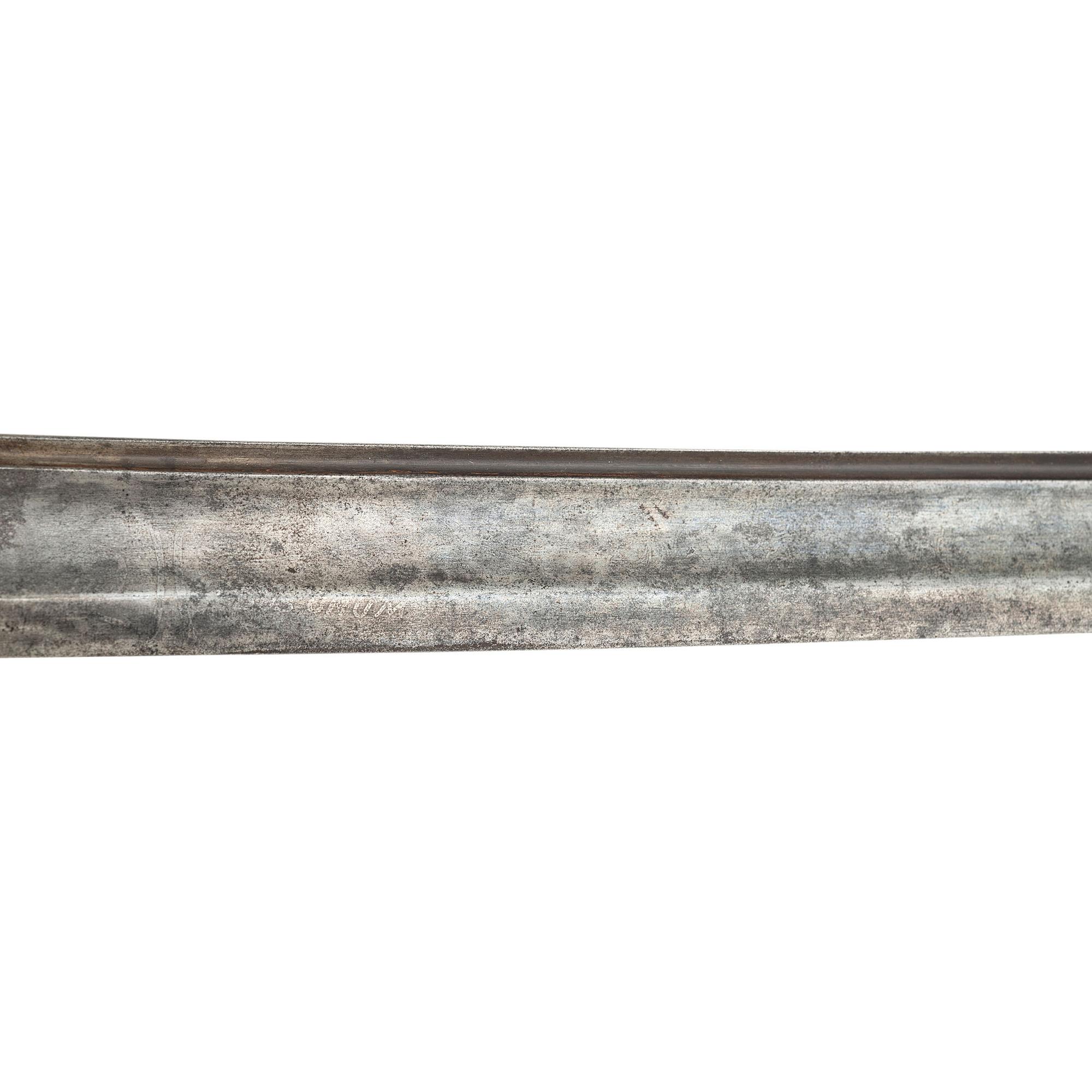 French Import Foot Officers Sword Etched to Lt. Col. John C. Black - 37th Illinois Infantry and Congressional Medal of Honor Recipient