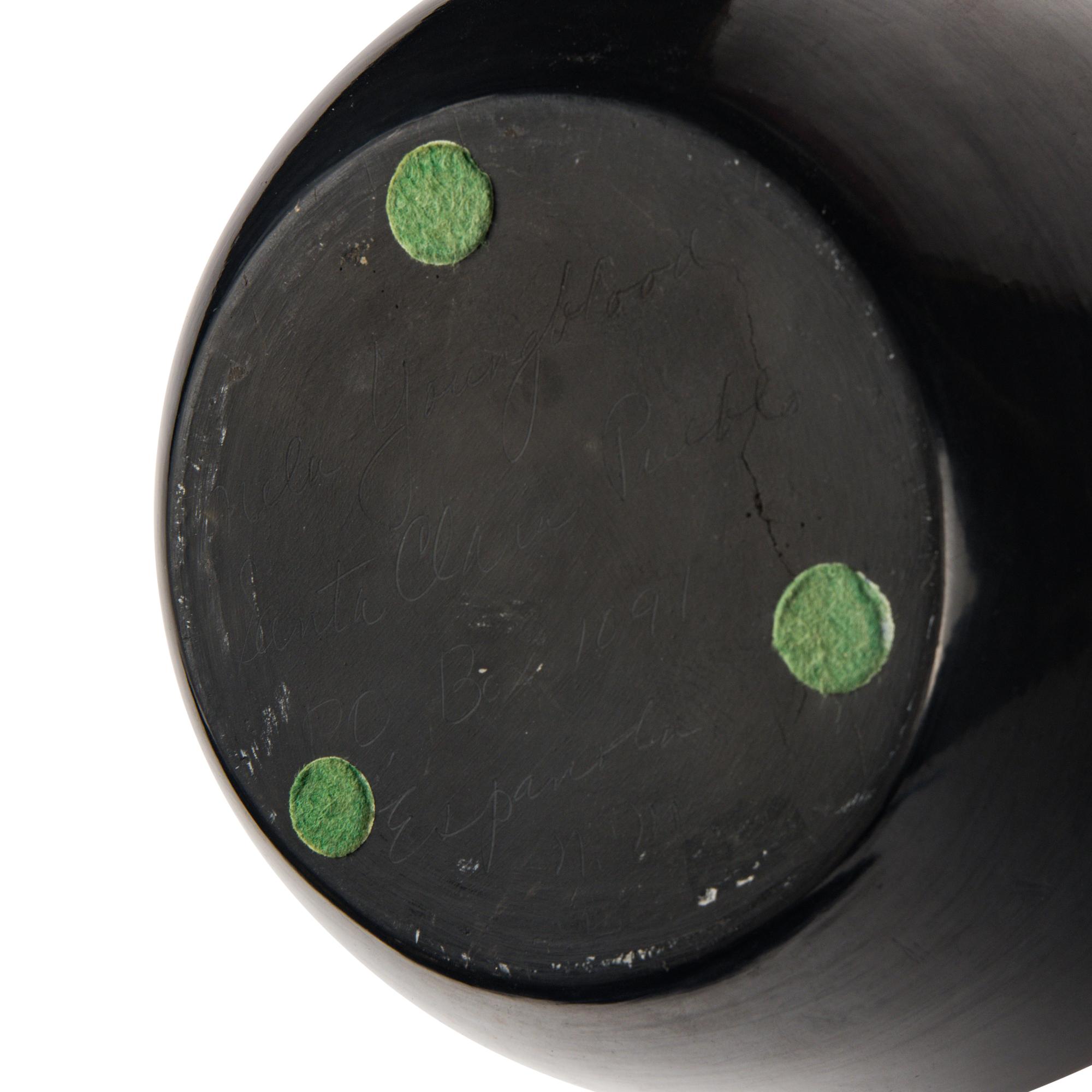 Mela Youngblood (Santa Clara, 1931-1990) — Carved Blackware Pottery Jar