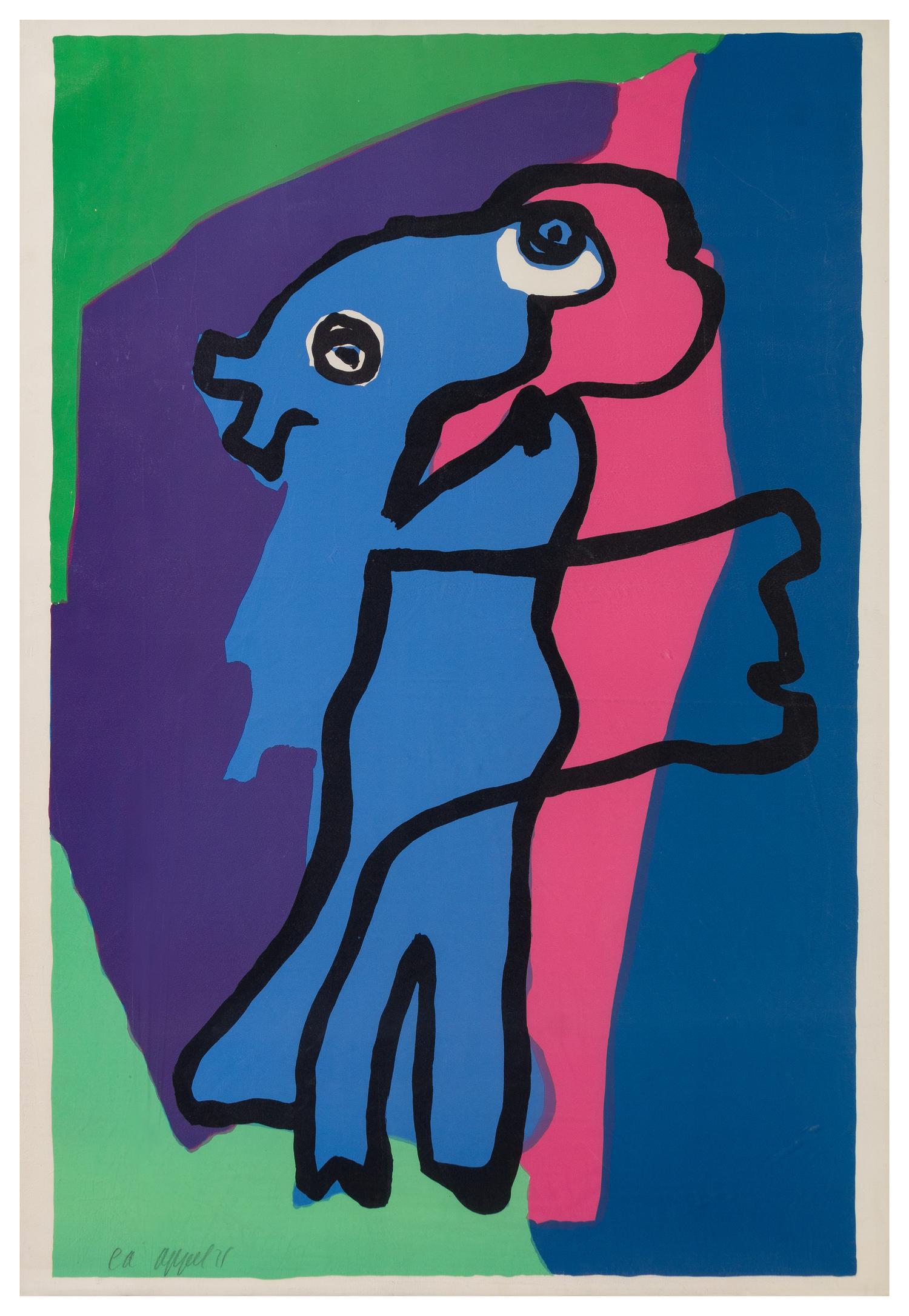 Karel Appel, (Dutch, 1921-2006), Walking Alone, 1971