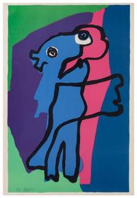 Karel Appel, (Dutch, 1921-2006), Walking Alone, 1971