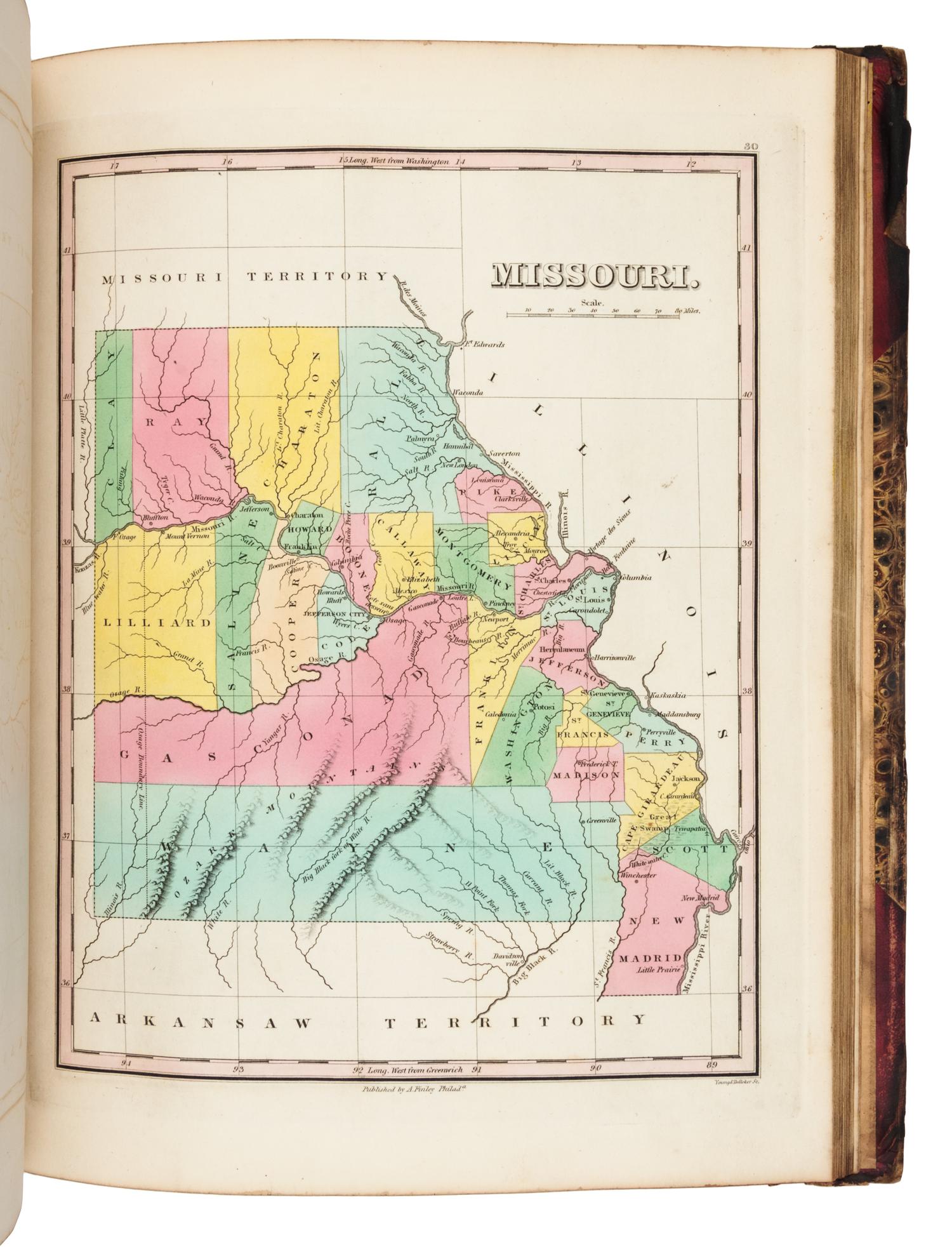 MITCHELL, Samuel Augustus (1792-1868). Mitchell's New General Atlas. Philadelphia: S. Augustus Mitchell, 1862.