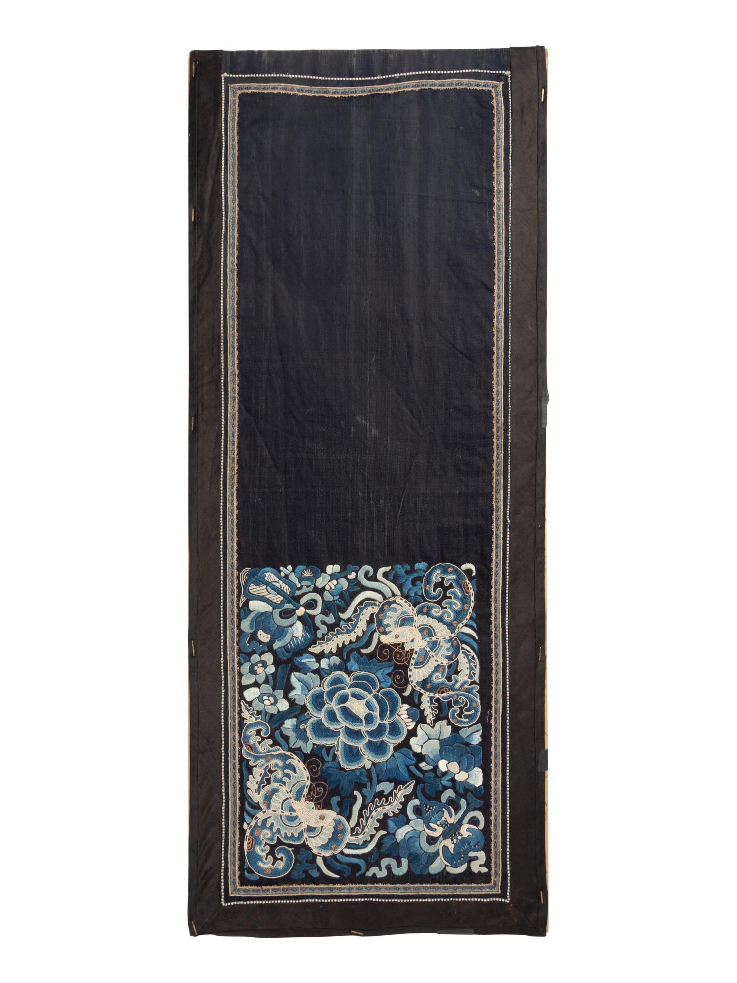 Eight Chinese Embroidered Silk Panels