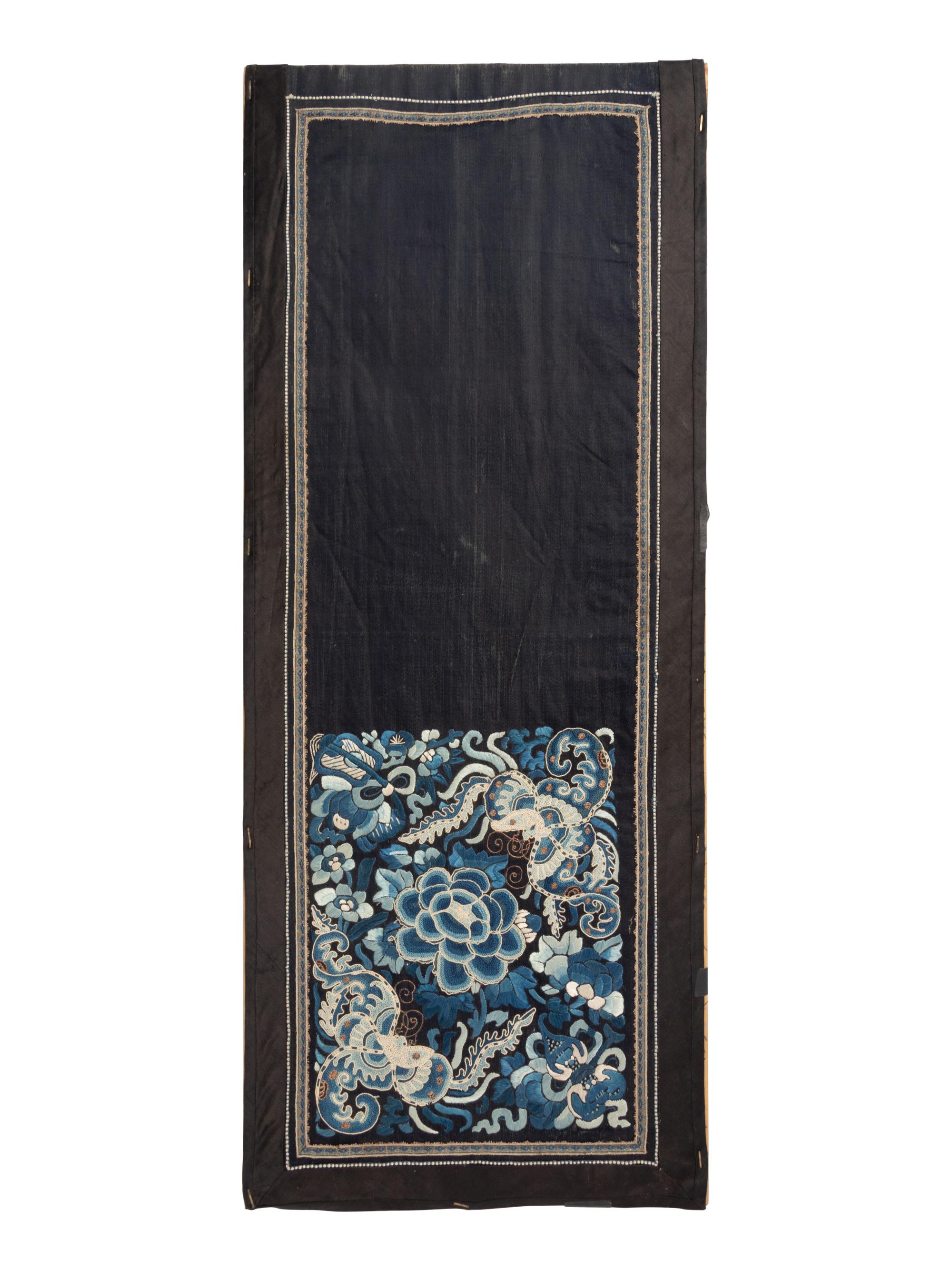 Eight Chinese Embroidered Silk Panels