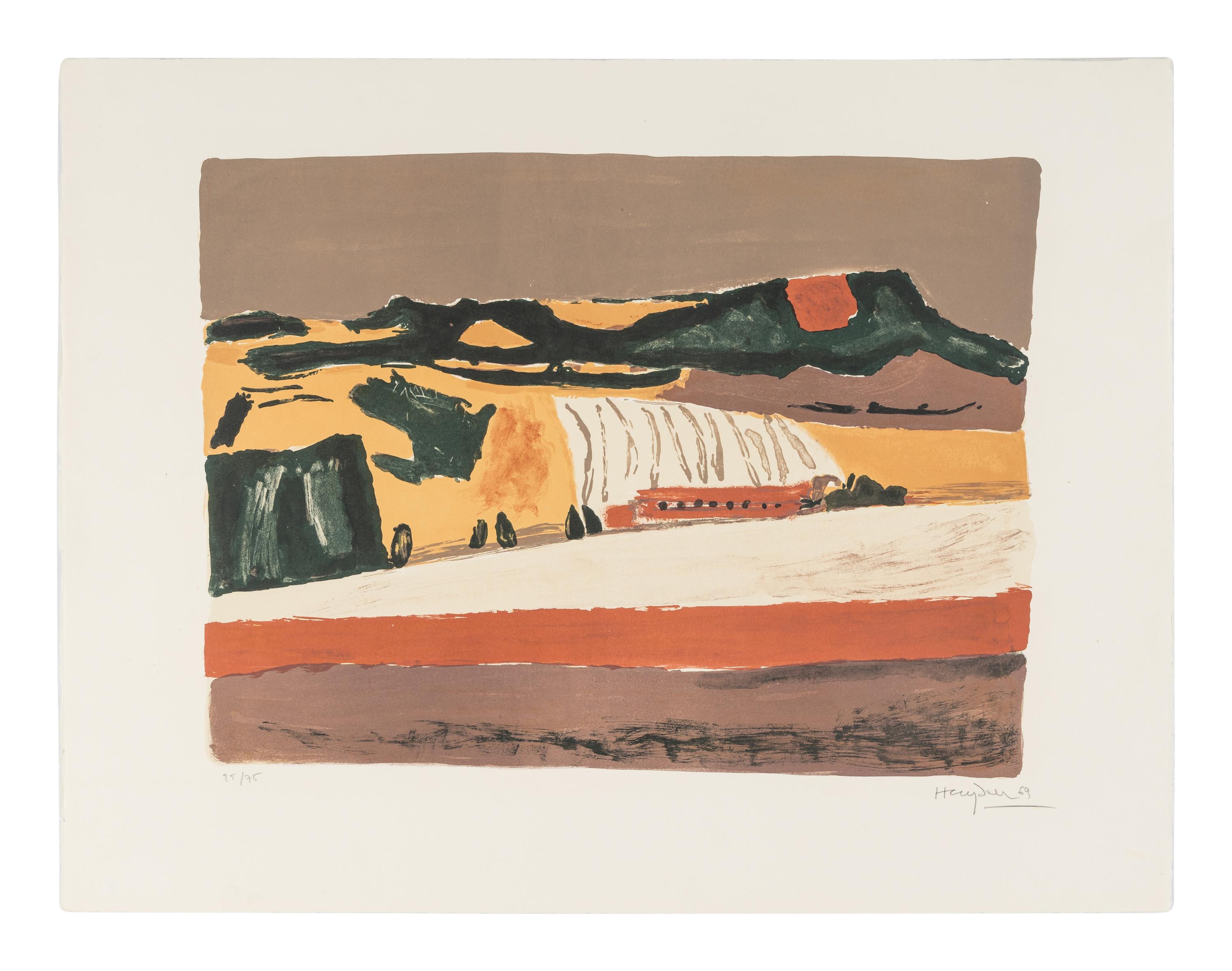 A Group of Four Prints ( Untitled Blue Landscape; Paysage; Nature Morte; Cortablon) , 1969