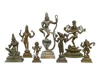 Seven Indian Bronze Figures