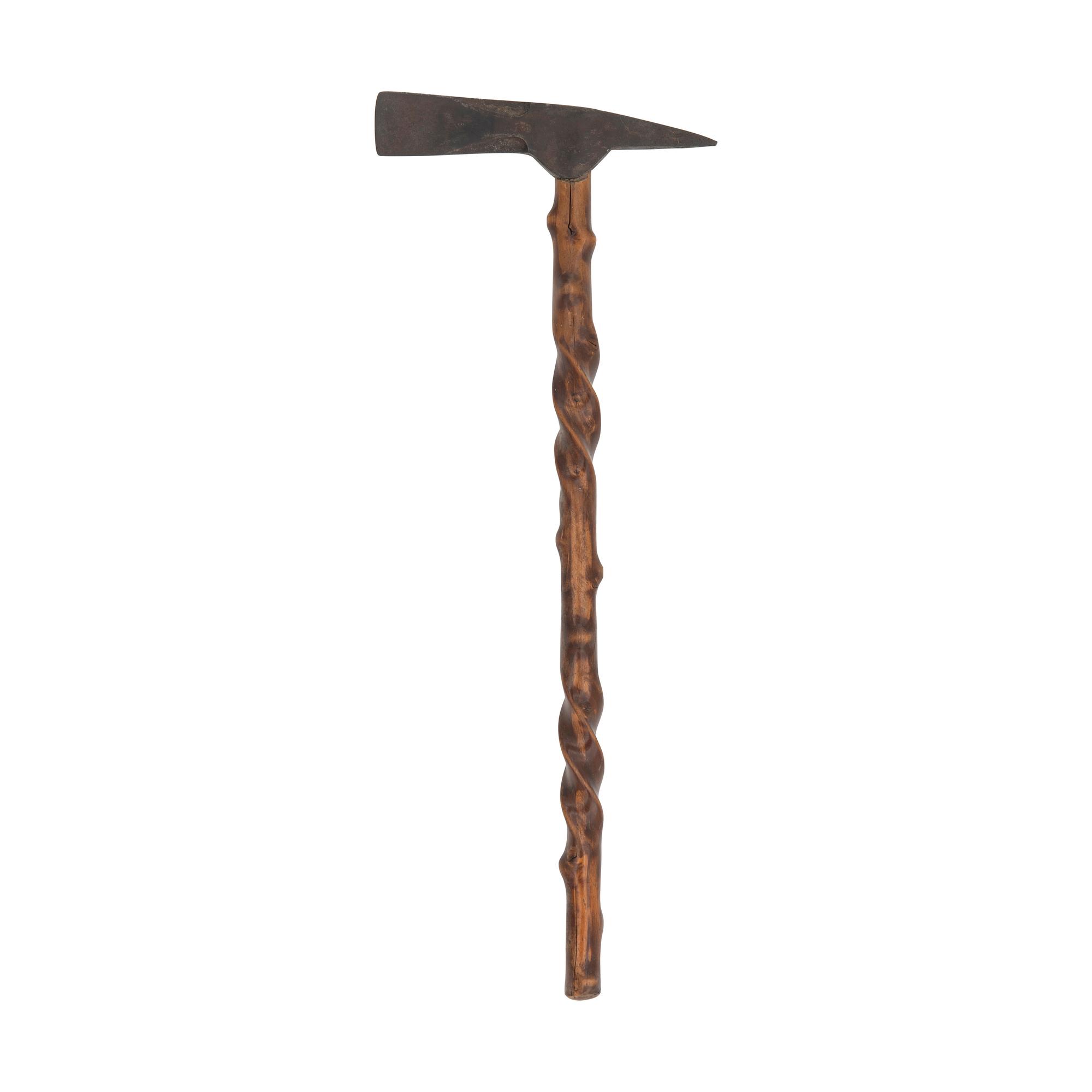 Iron Spike Axe, with Twisted Handle