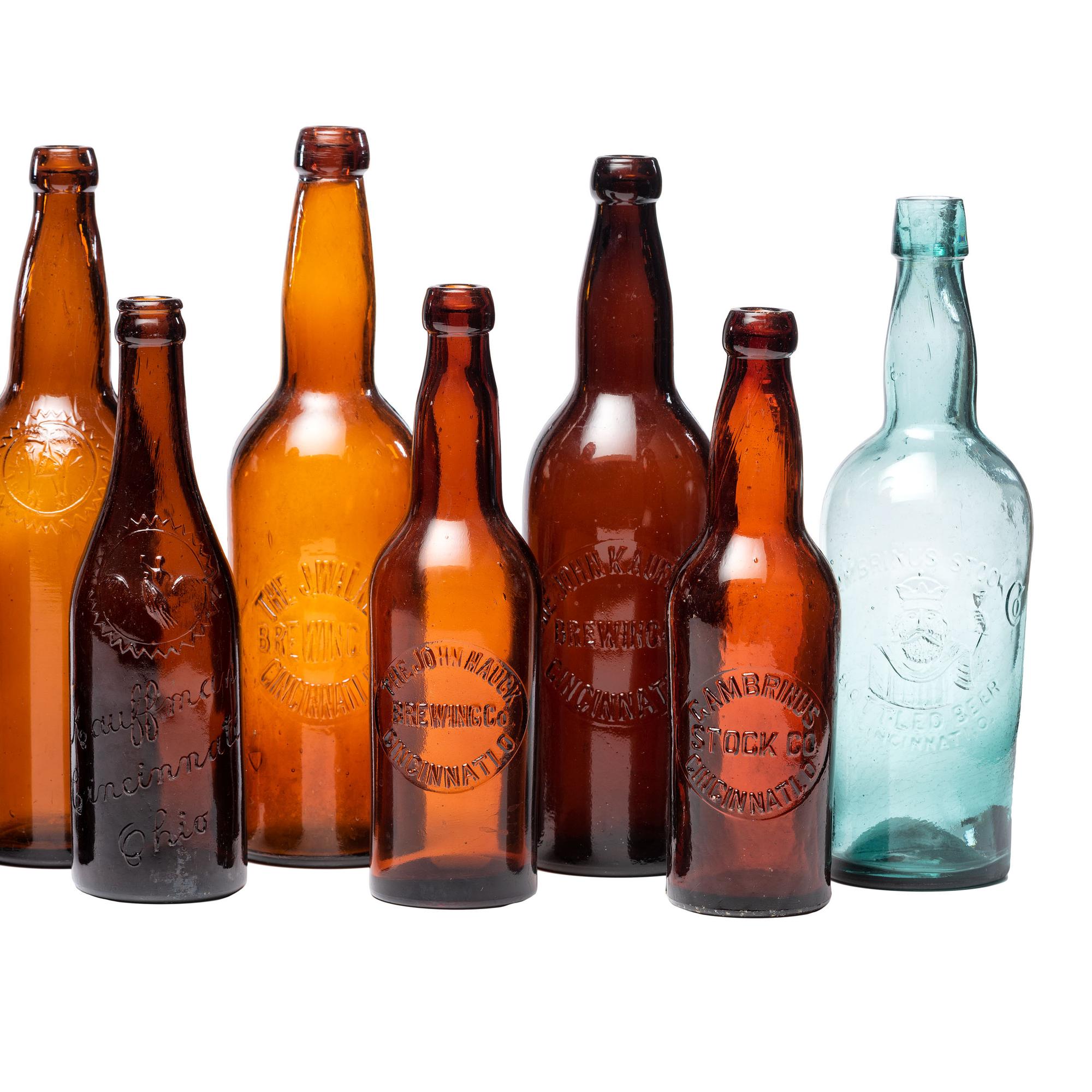 Eighteen Cincinnati Brewery Bottles