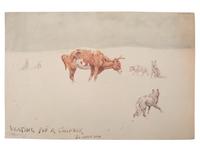 RUSSELL, Charles Marion (1864-1926). Waiting for a Chinook: The Last of 5000.