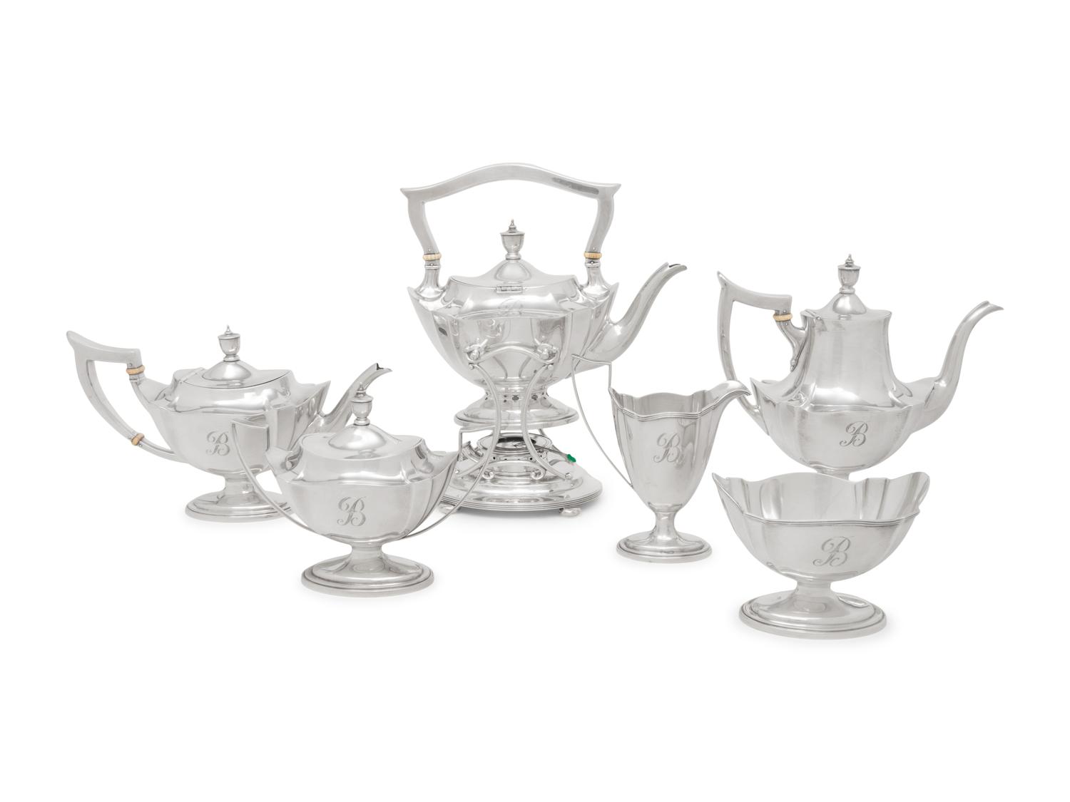 An American Silver Six-Piece Tea and Coffee Service