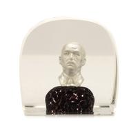 An Antique Czechoslovakian Sulphide Paperweight Height 3 1/3 inches