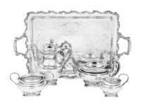 An Assembled George IV Silver Four-Piece Tea and Coffee Service