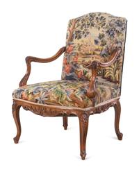 A Régence Style Walnut Fauteuil