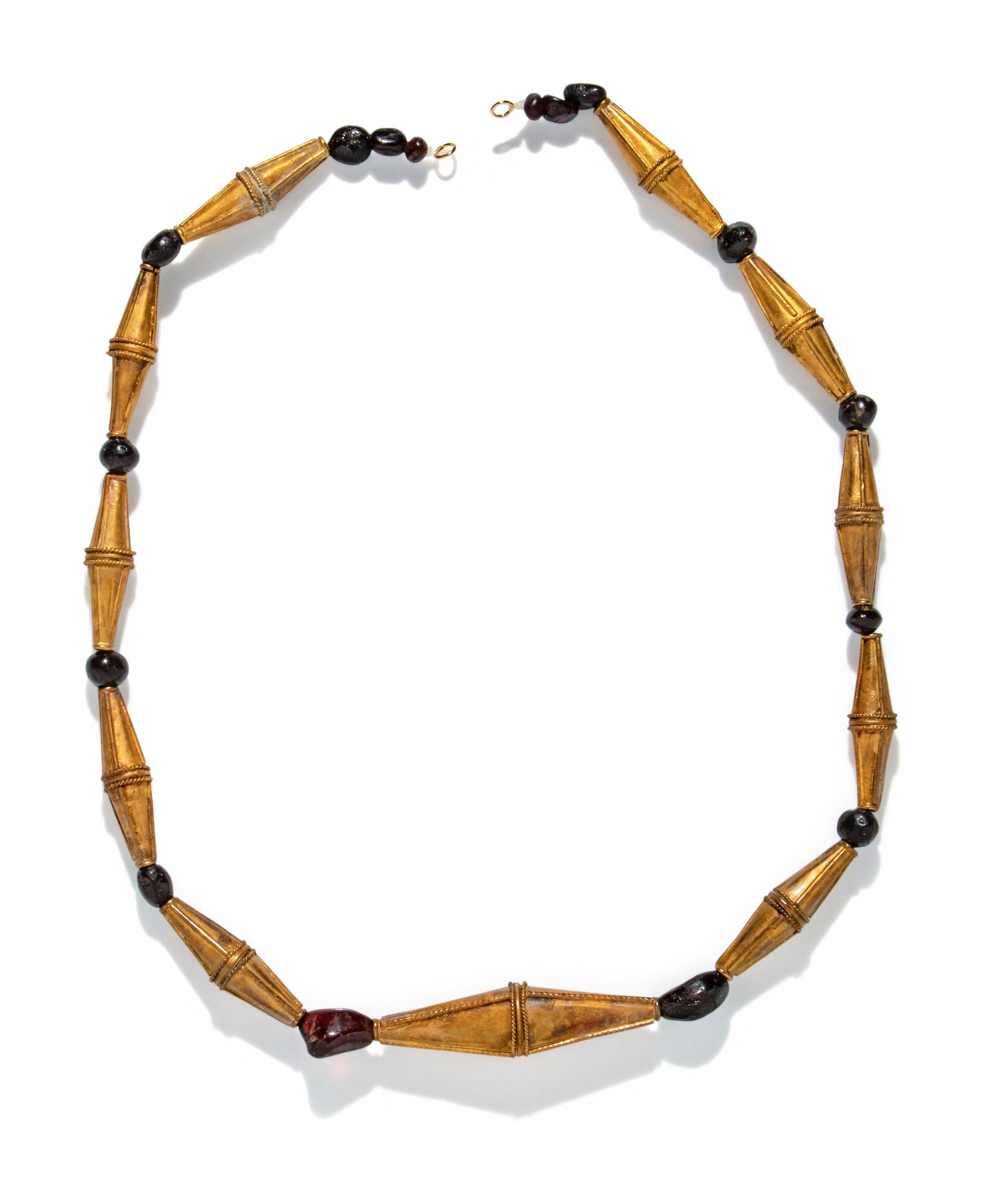 A Parthian Gold and Garnet Necklace