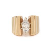 DIAMOND AND YELLOW GOLD RING