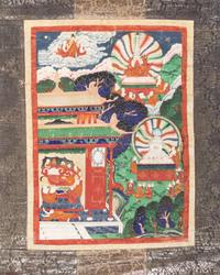 A Mongolian Thangka Depicting Stories from the Life of Buddha