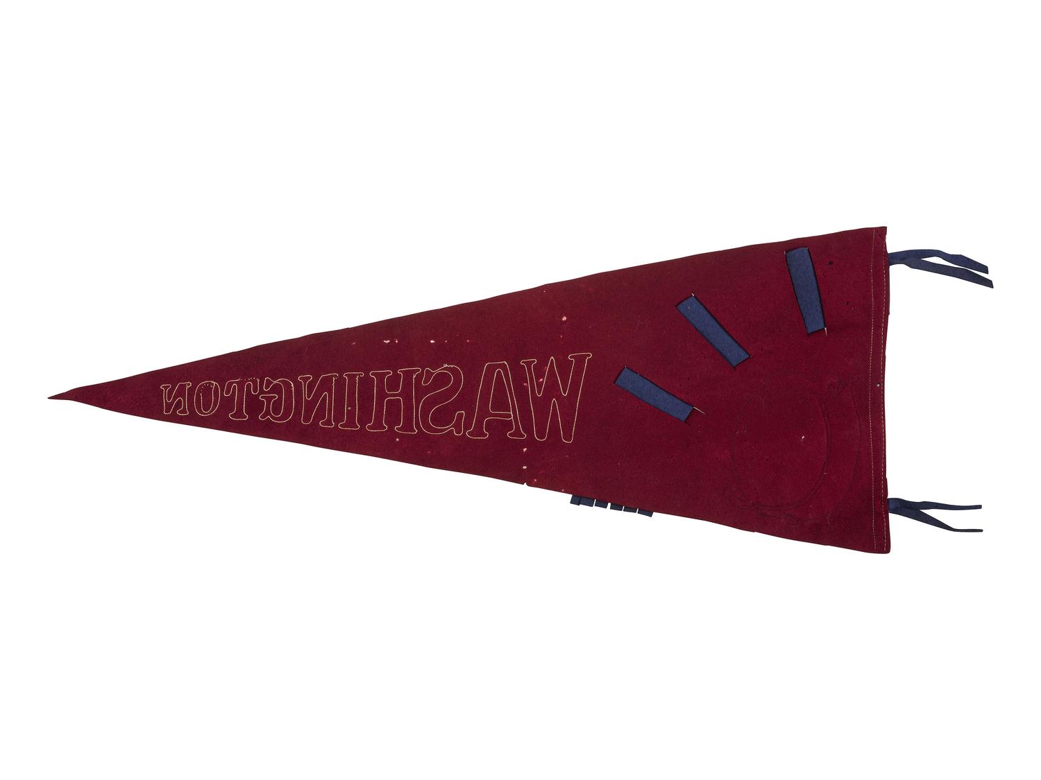 [WILSON, Woodrow (1856-1924)]. Second inauguration pennant with portrait. 1917.
