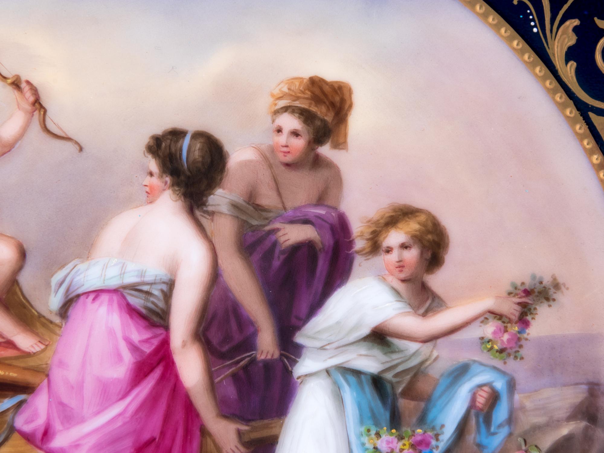 A Vienna Painted and Parcel Gilt Porcelain Cabinet Plate