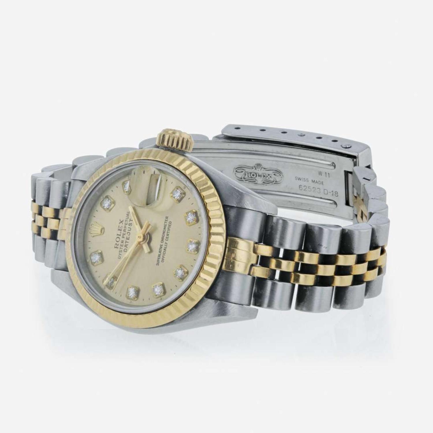 A Lady's Two-Tone Rolex Watch Oyster Perpetual Date Just
