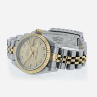 A Lady's Two-Tone Rolex Watch Oyster Perpetual Date Just