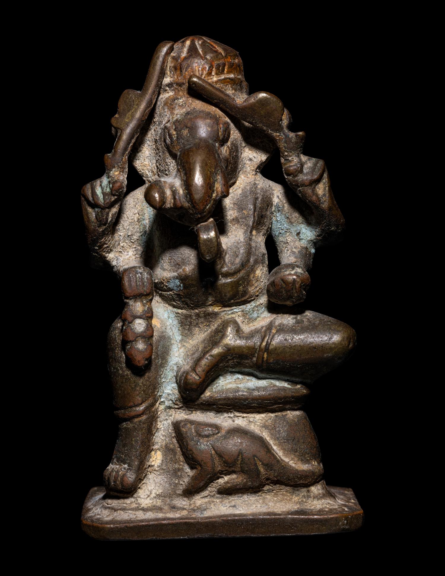 An Indian Bronze Figure of Ganesha