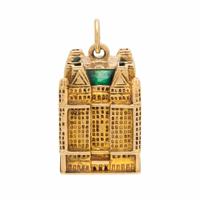 Yellow Gold and Enamel Plaza Hotel Charm
