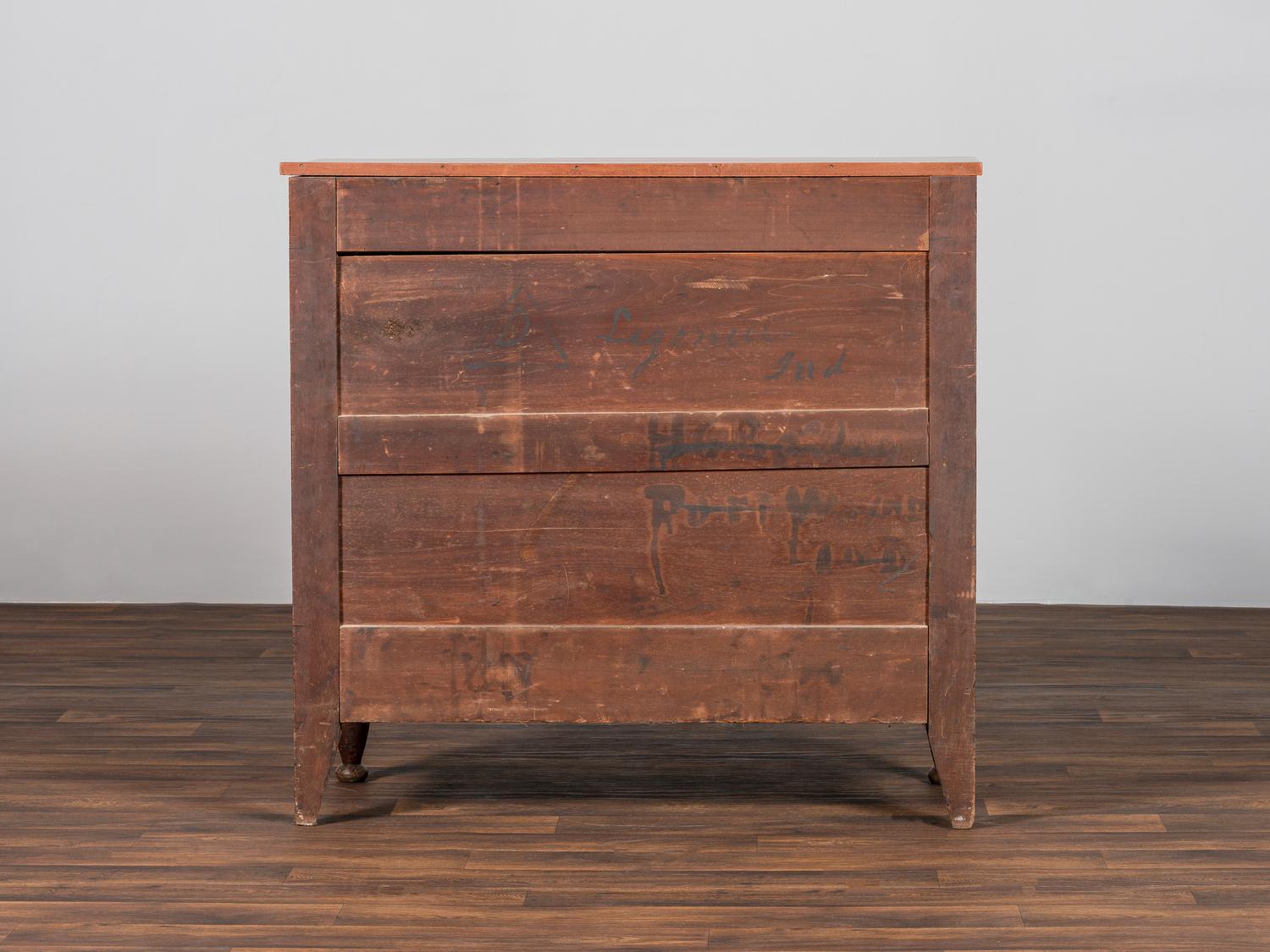 A Classical Cherrywood, Tiger and Bird's Eye Maple Chest of Drawers