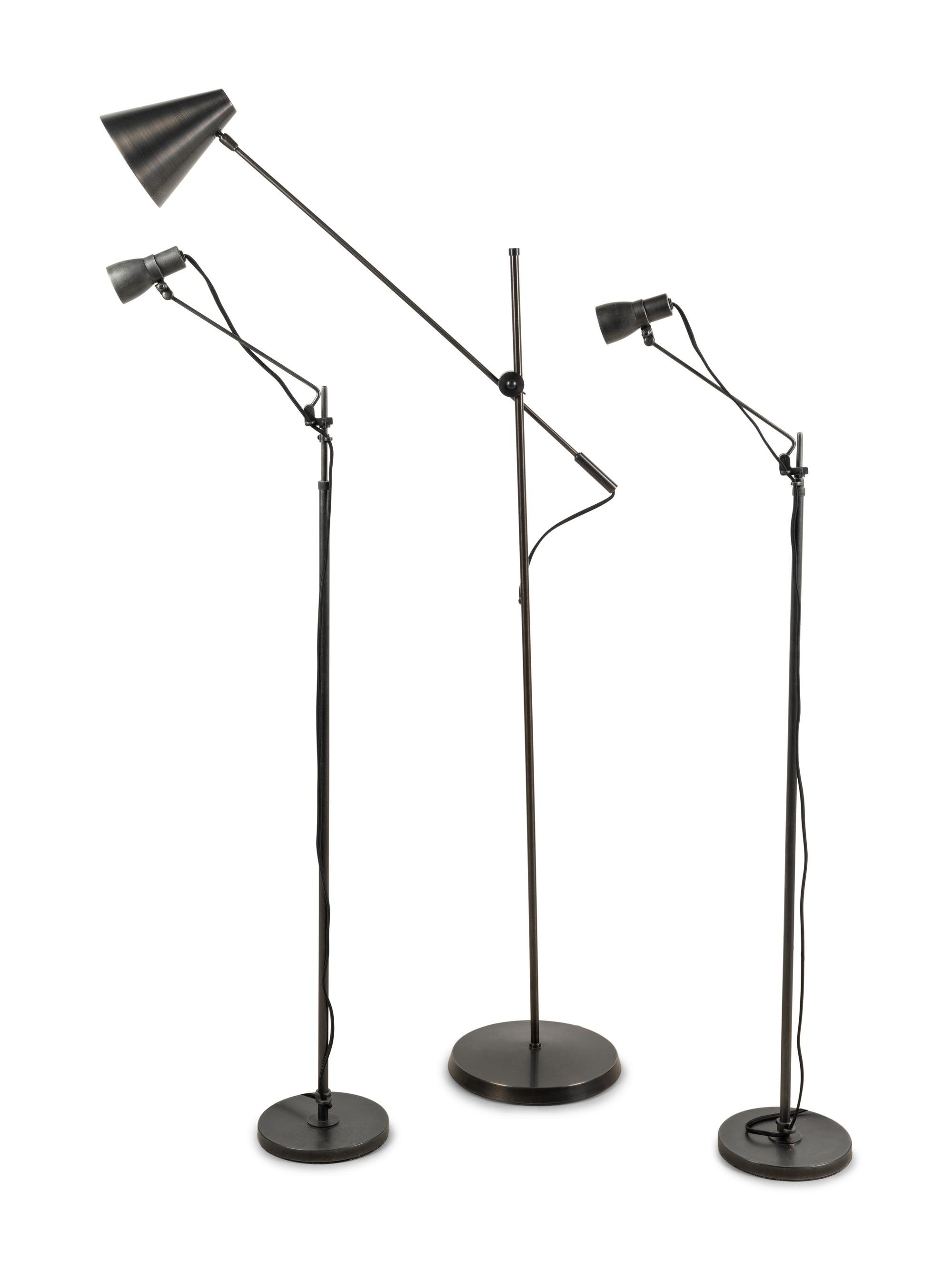 Three Contemporary Cantilever Floor Lamps