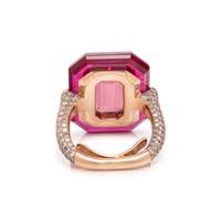 NATURAL SPINEL, SYNTHETIC RUBY, AND DIAMOND RING