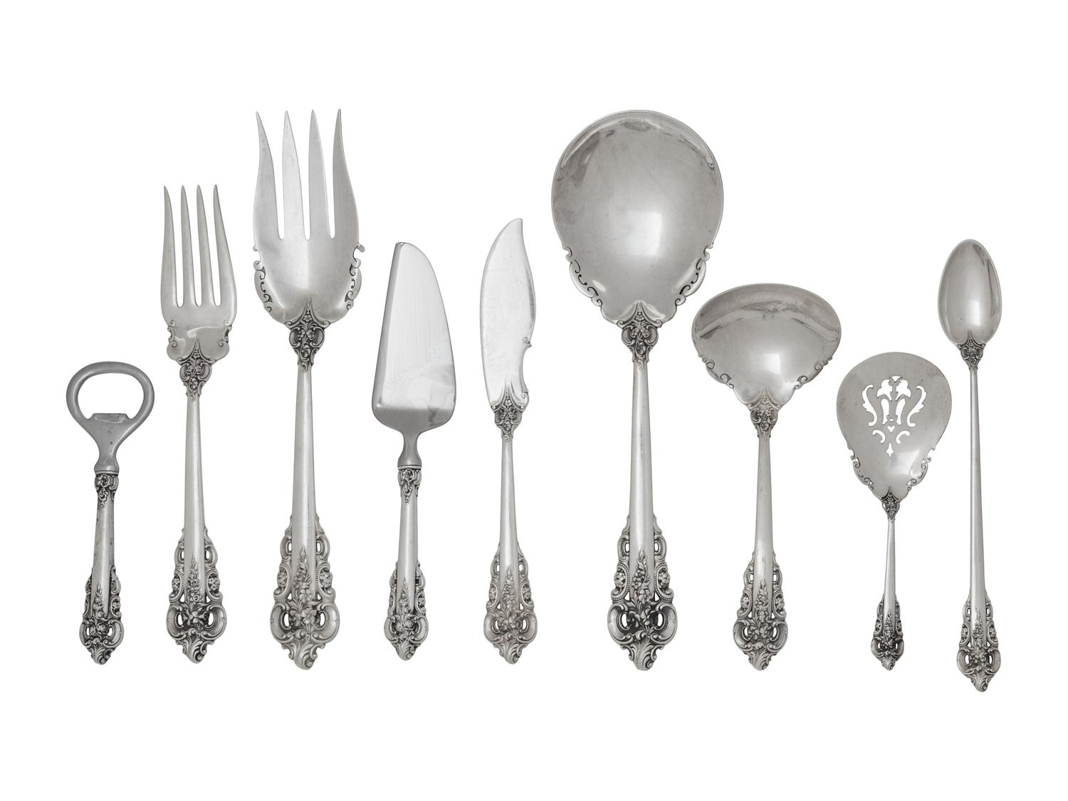 An American Silver Grand Baroque Flatware Service
