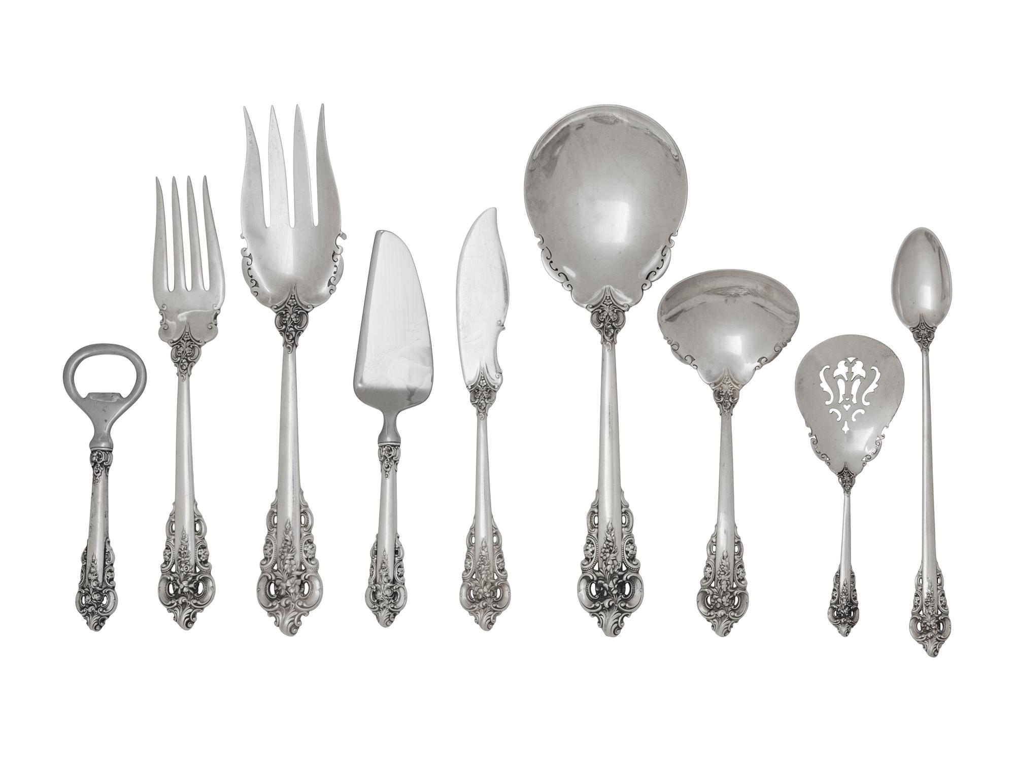 An American Silver Grand Baroque Flatware Service