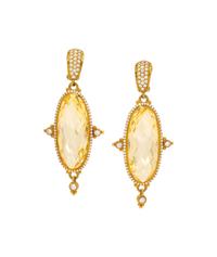 JUDITH RIPKA, CRYSTAL AND DIAMOND EARCLIPS