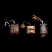 Three Japanese Inro, Edo Period 日本江戶時代 印籠三件