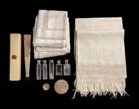 Bertha Palmer's Personal Items: Vanity Items and Fan, 1890-1910