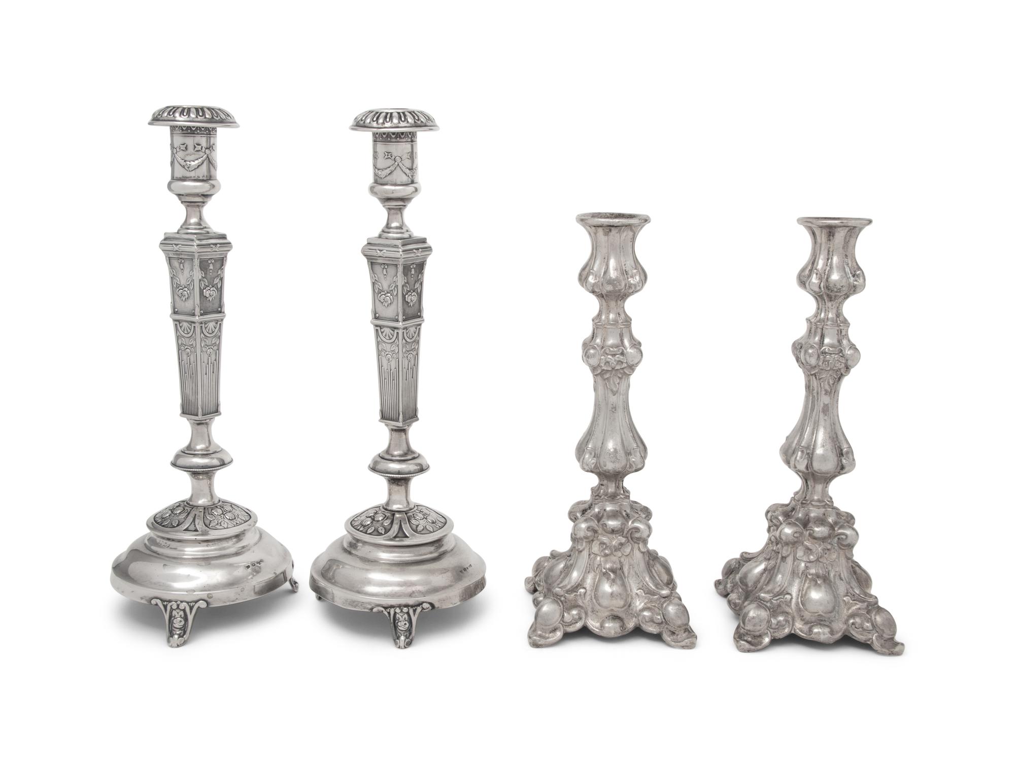 Two Pairs of Polish Candlesticks