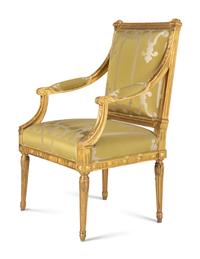 A Pair of North European Giltwood Fauteuils