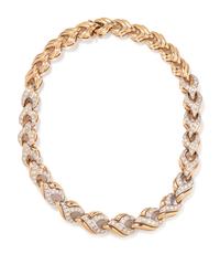 BICOLOR GOLD AND DIAMOND COLLAR NECKLACE