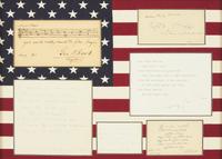 [Americana] Howe, Julia Ward, Irving Berlin, John Philip Sousa, Samuel F. Smith, and George F. Root. Display of Signed Patriotic Song Lyrics