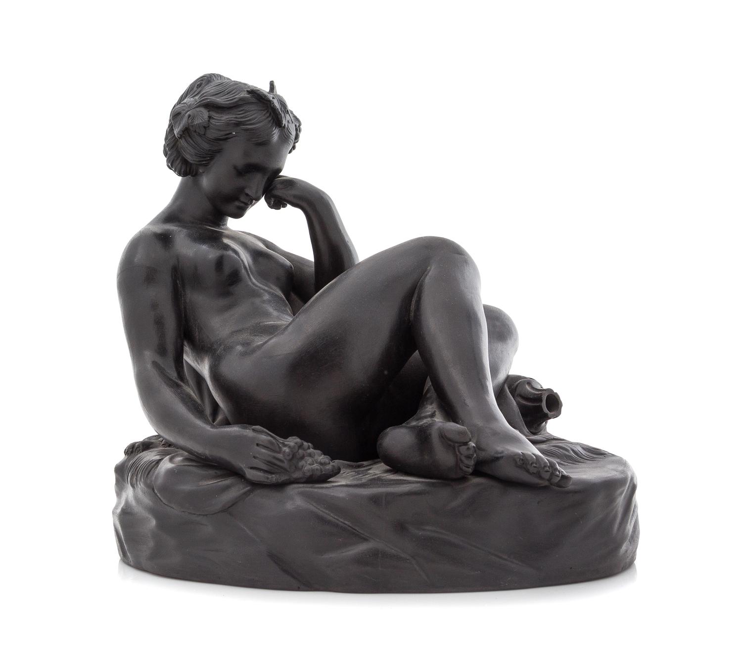 A Wedgwood Basalt Figure Height 9 1/2 x width 11 inches. — 19TH CENTURY