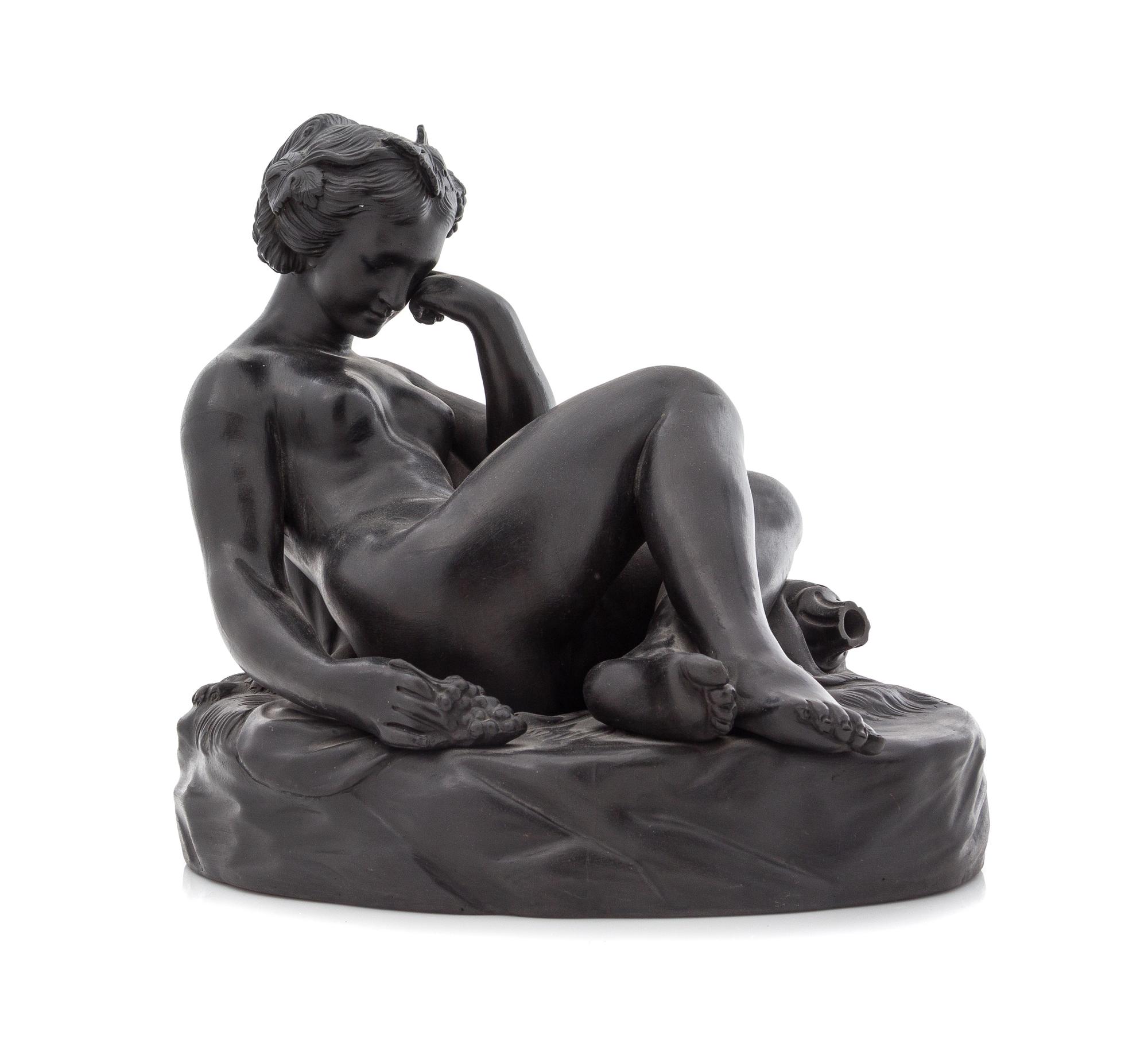 A Wedgwood Basalt Figure Height 9 1/2 x width 11 inches. — 19TH CENTURY