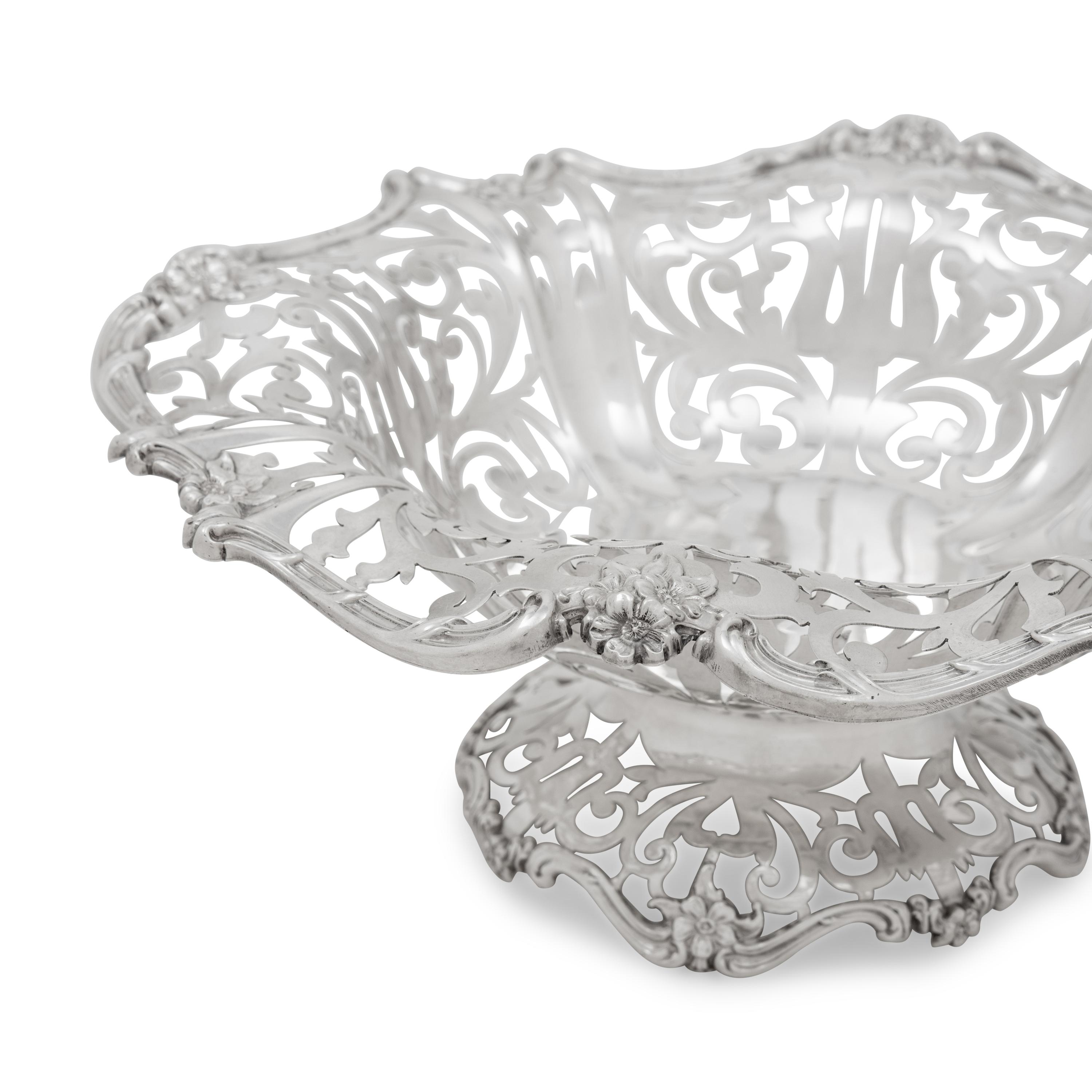 An American Silver Reticulated Dish