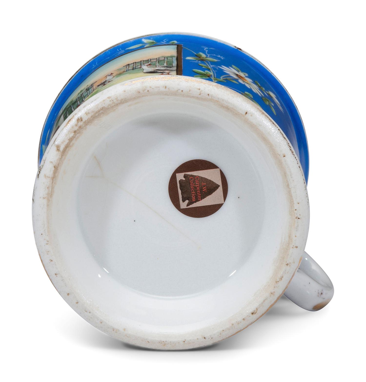 A Porcelain Shaving Mug of Anserine Interest Belonging to Emory Dirk