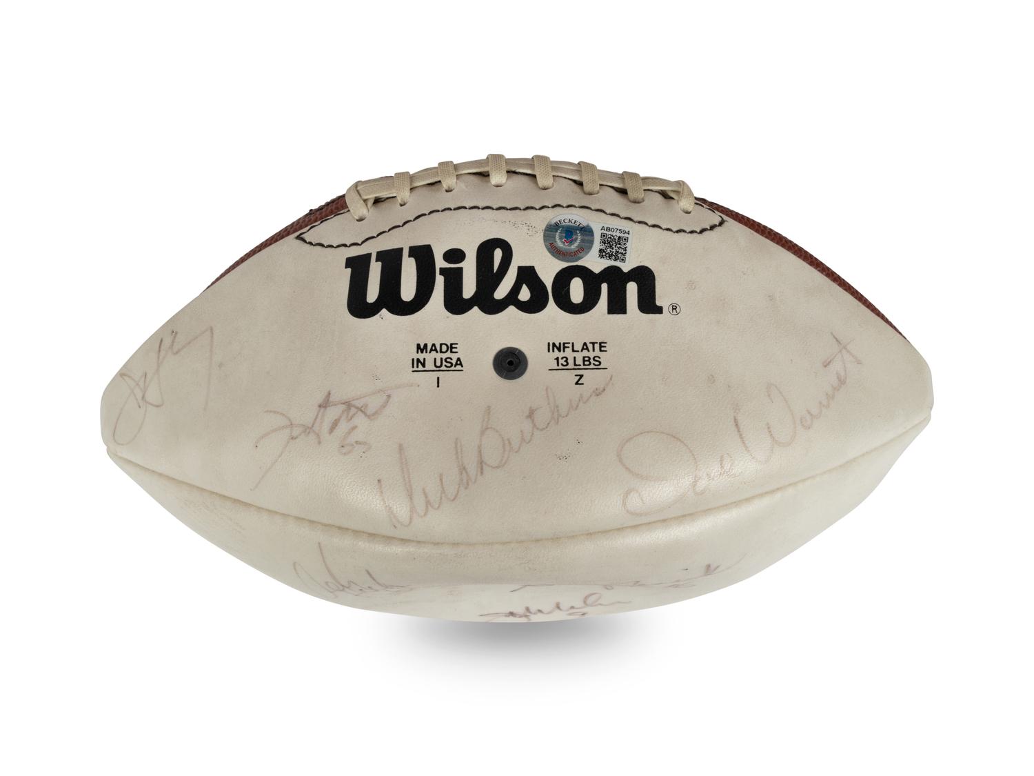 A Chicago Bears Multi Signed Autograph Football Including Walter Payton, Mike Ditka and Dick Butkus (Beckett Authentication Services BAS Certified),