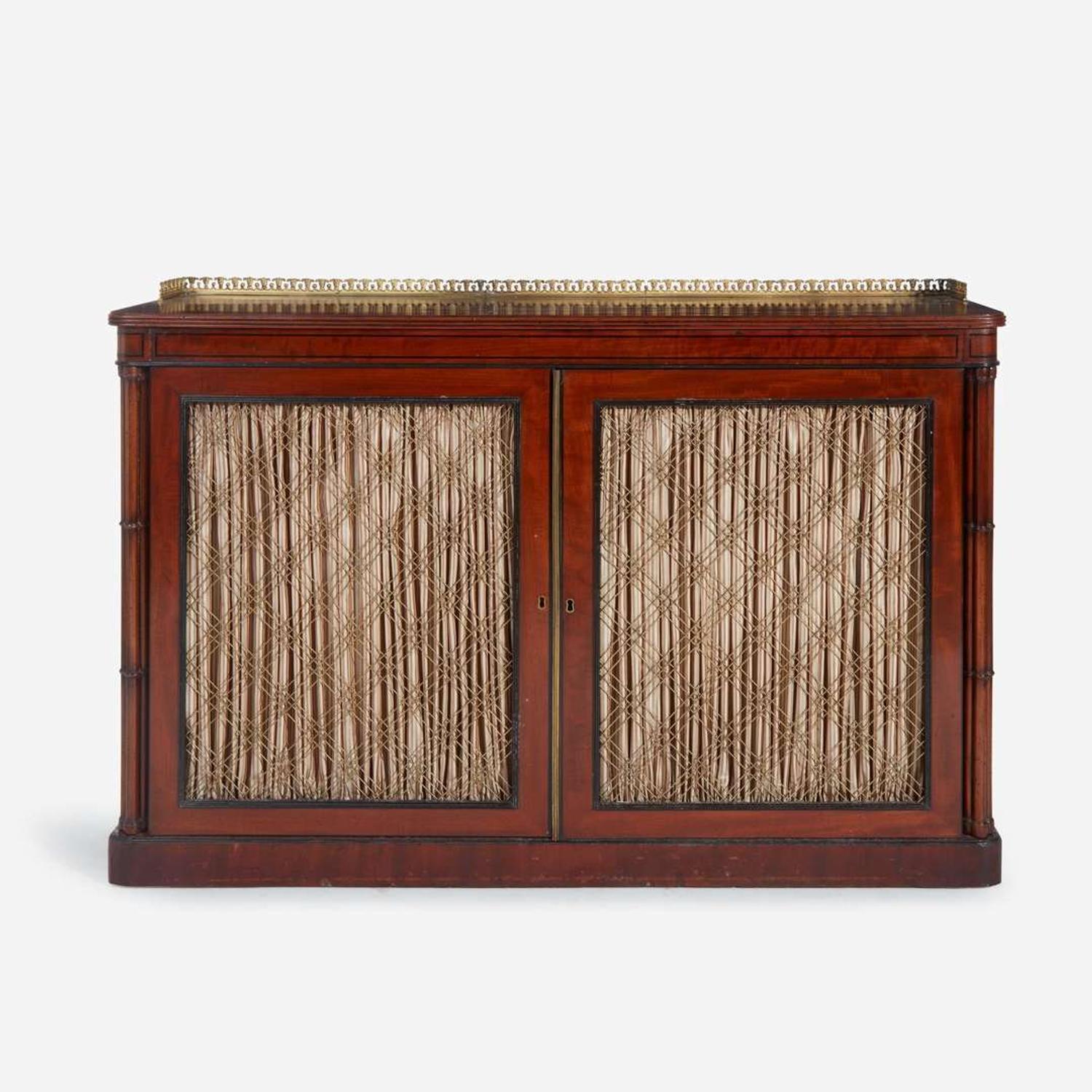 A Regency Brass-Mounted Mahogany Side Cabinet early 19th century