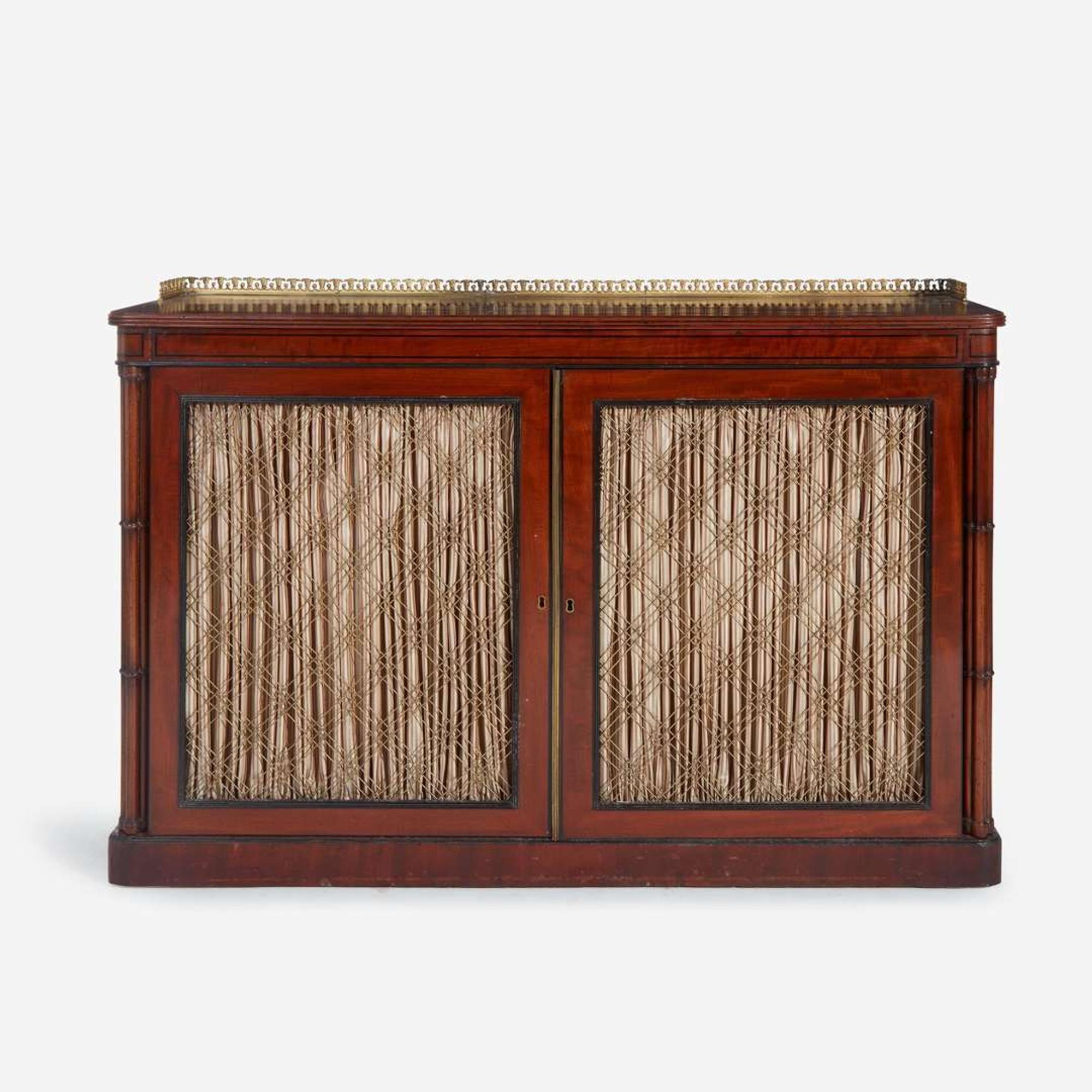 A Regency Brass-Mounted Mahogany Side Cabinet early 19th century